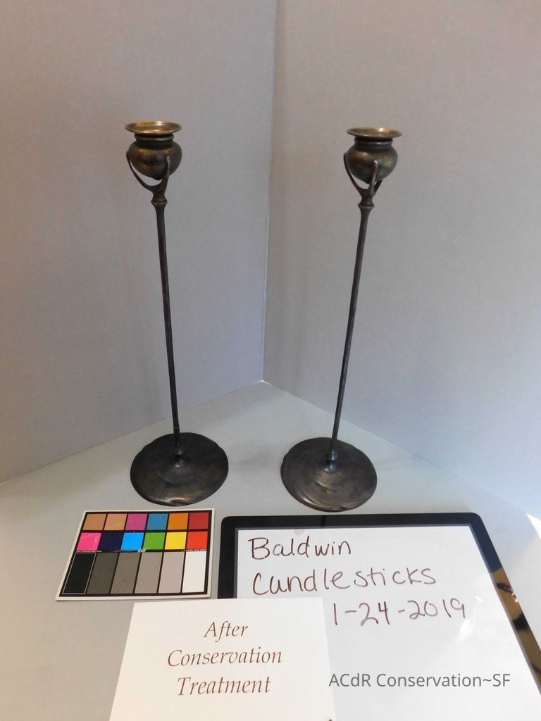 Bronze Tiffany Candlesticks - Image 13