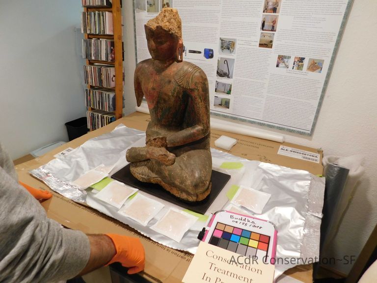 Painted Wooded Buddha - Image 11