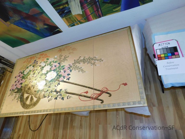 Japanese Painted Screen - Image 4