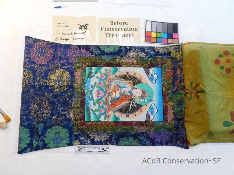          Wall hanging depicting seated Asian figure picture number 1
