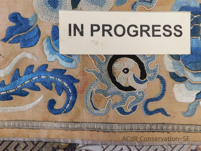 Chinese Imperial Court Badge - Silk Embroidery with Brocade - Image 76