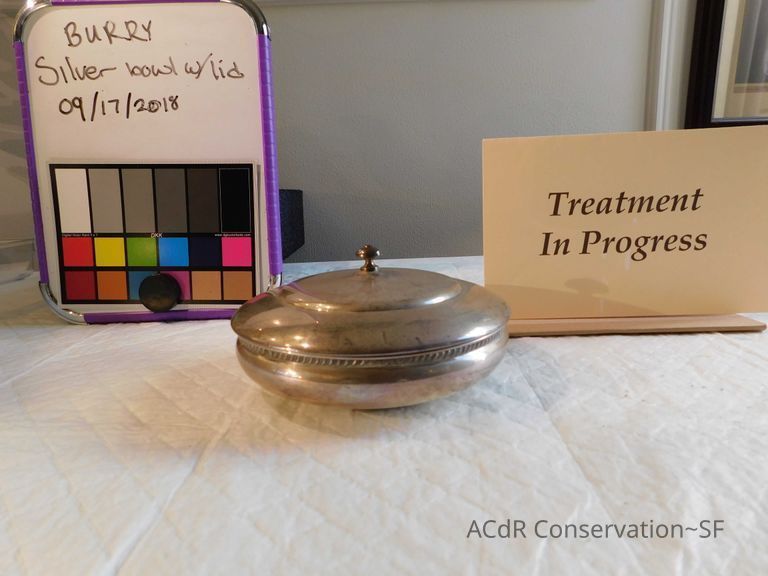 Silver Bowl with Lid - Image 2