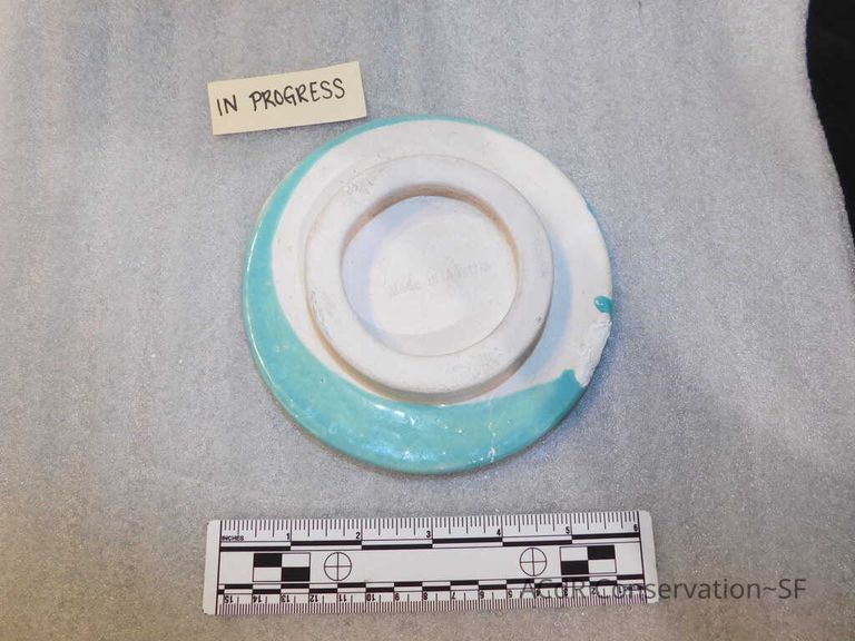 Pale mint blue ceramic plaque - Image 28
