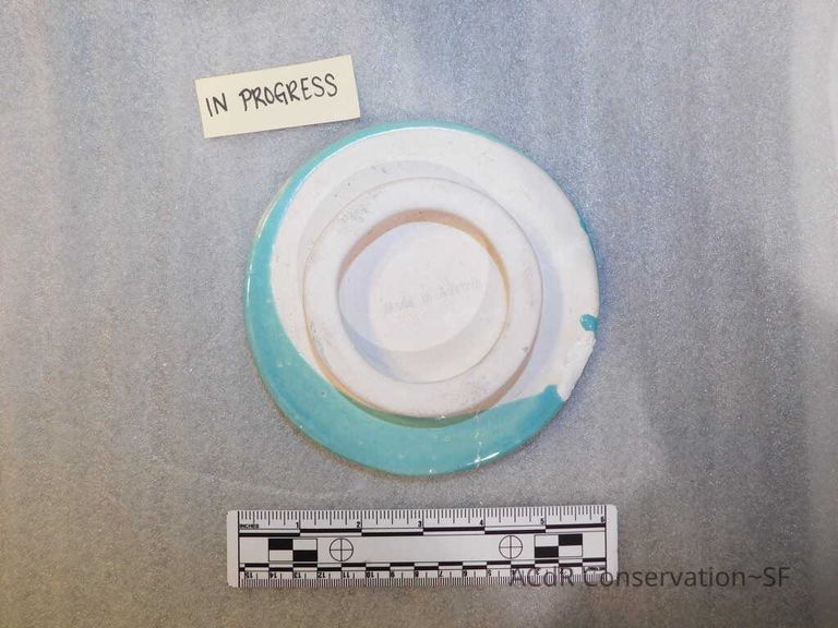 Pale mint blue ceramic plaque - Image 29