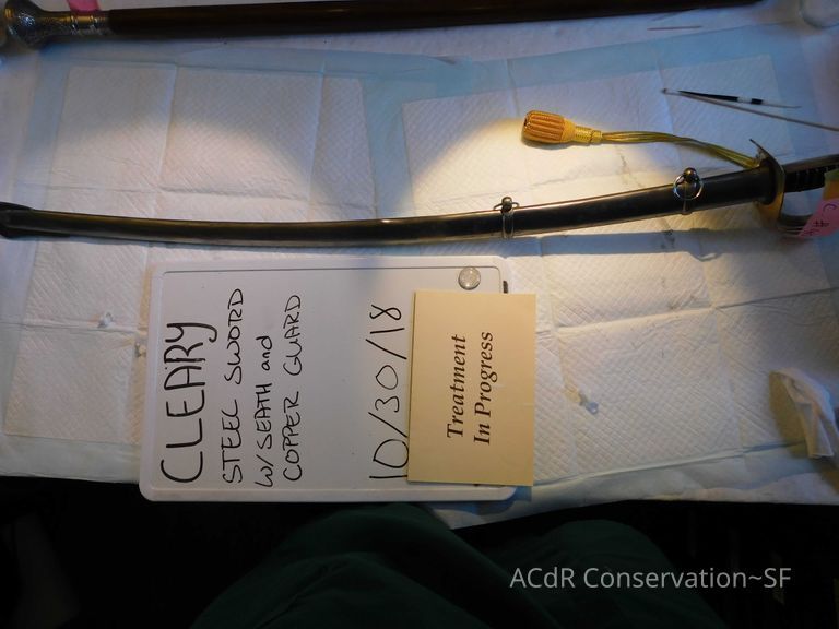          Steel Sword with Sheath and Copper Guard (corncob tassel) picture number 1
