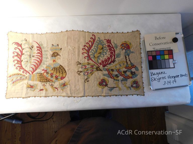 Skyros Hoopoe Birds Embroidered Panel - Image 18