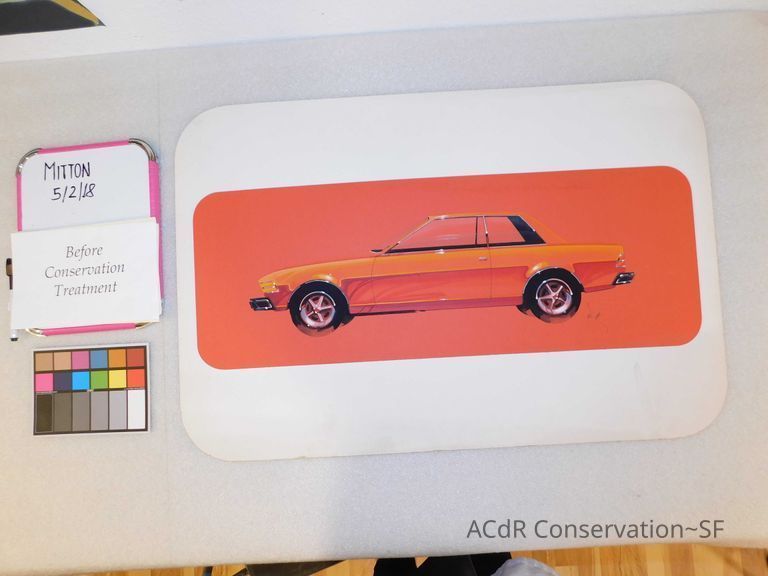 Red car on red background - Image 2