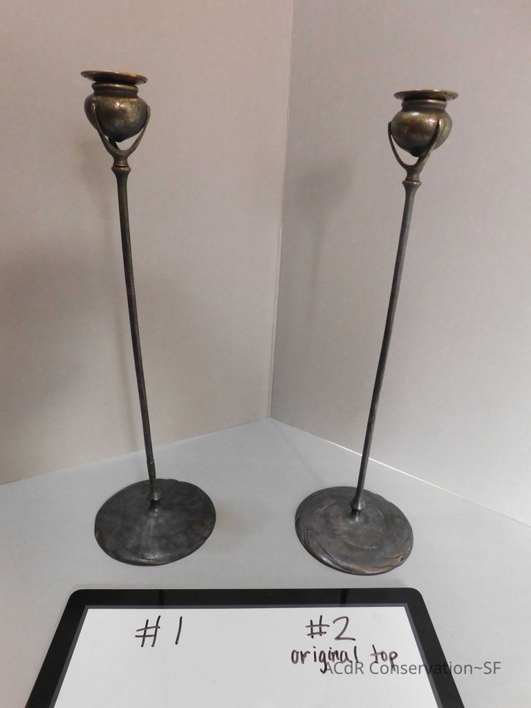Bronze Tiffany Candlesticks - Image 10