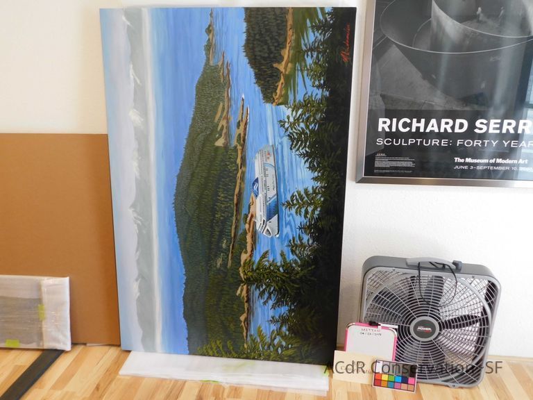 Ship passing by an island (large) - Image 2