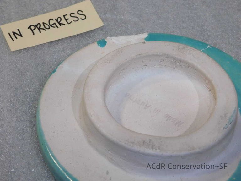 Pale mint blue ceramic plaque - Image 30