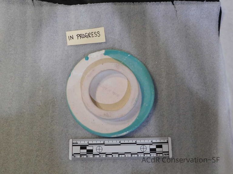 Pale mint blue ceramic plaque - Image 33