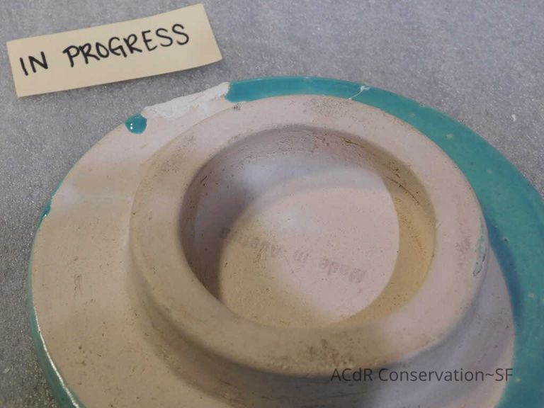 Pale mint blue ceramic plaque - Image 34