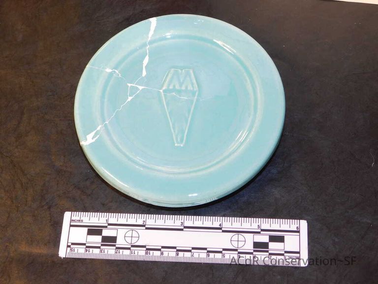 Pale mint blue ceramic plaque - Image 39