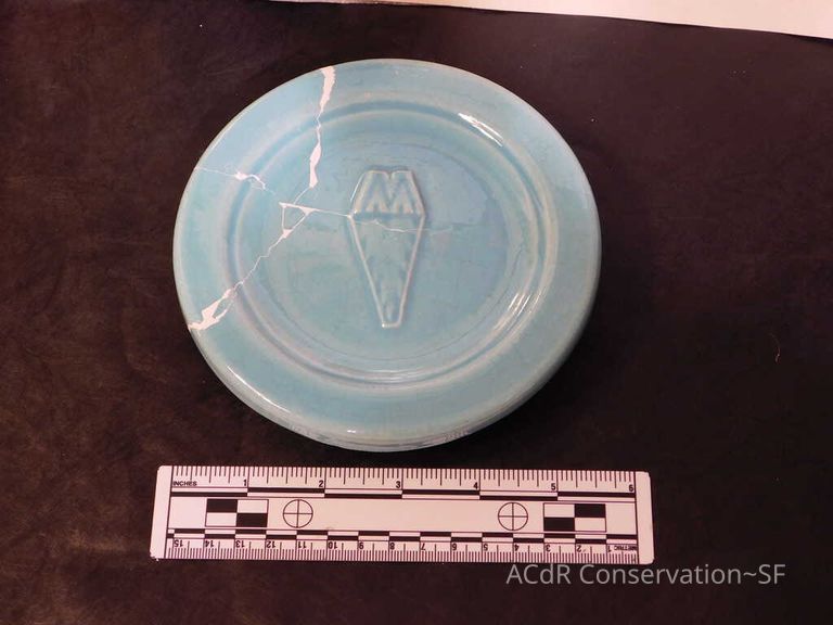 Pale mint blue ceramic plaque - Image 40