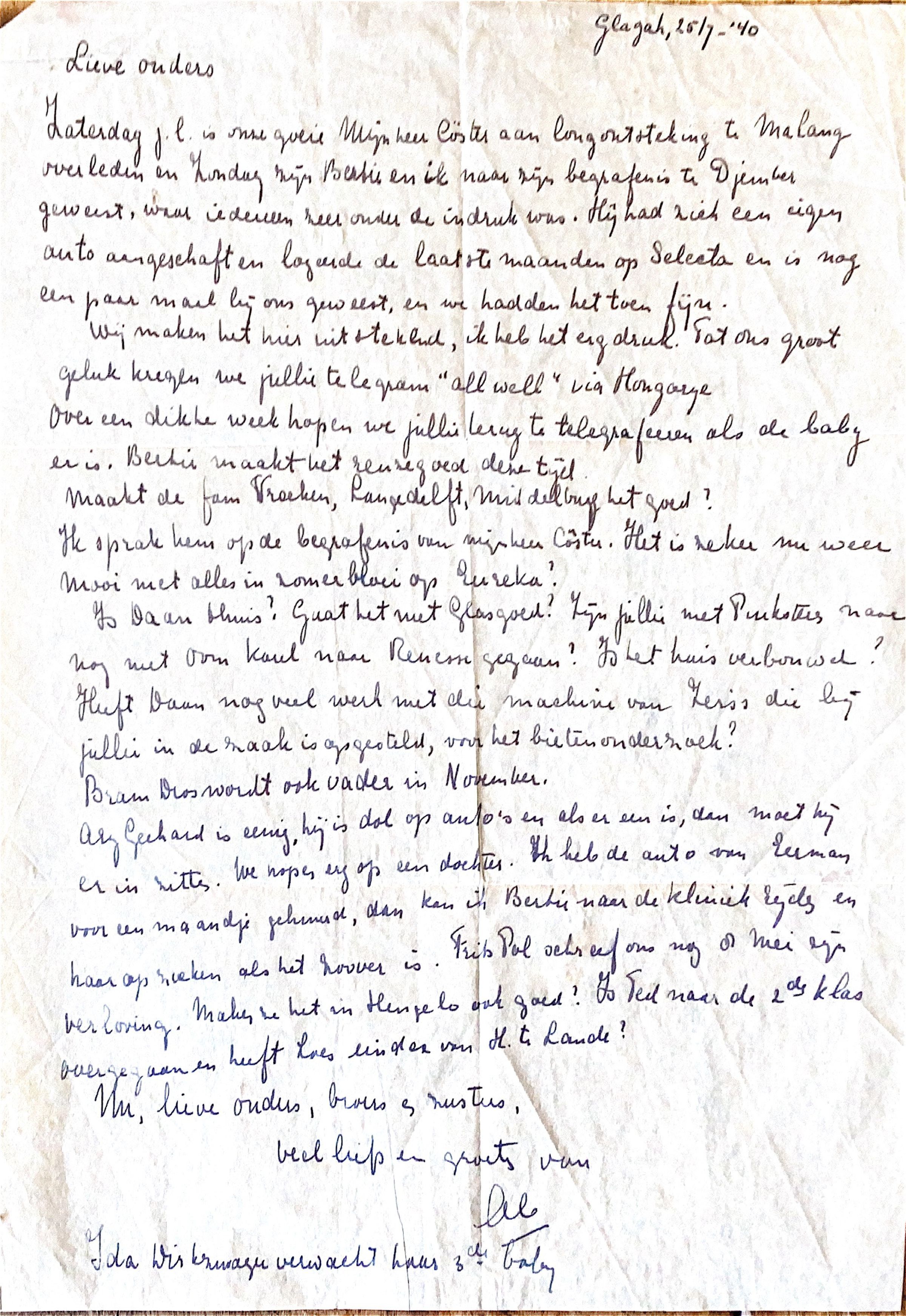 De geboorte van Adriaan Daniël vond plaatsop 18 augustus 1940.