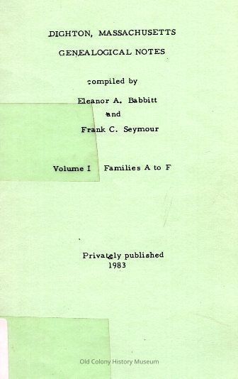 Dighton, Massachusetts Genealogical Notes picture number 1