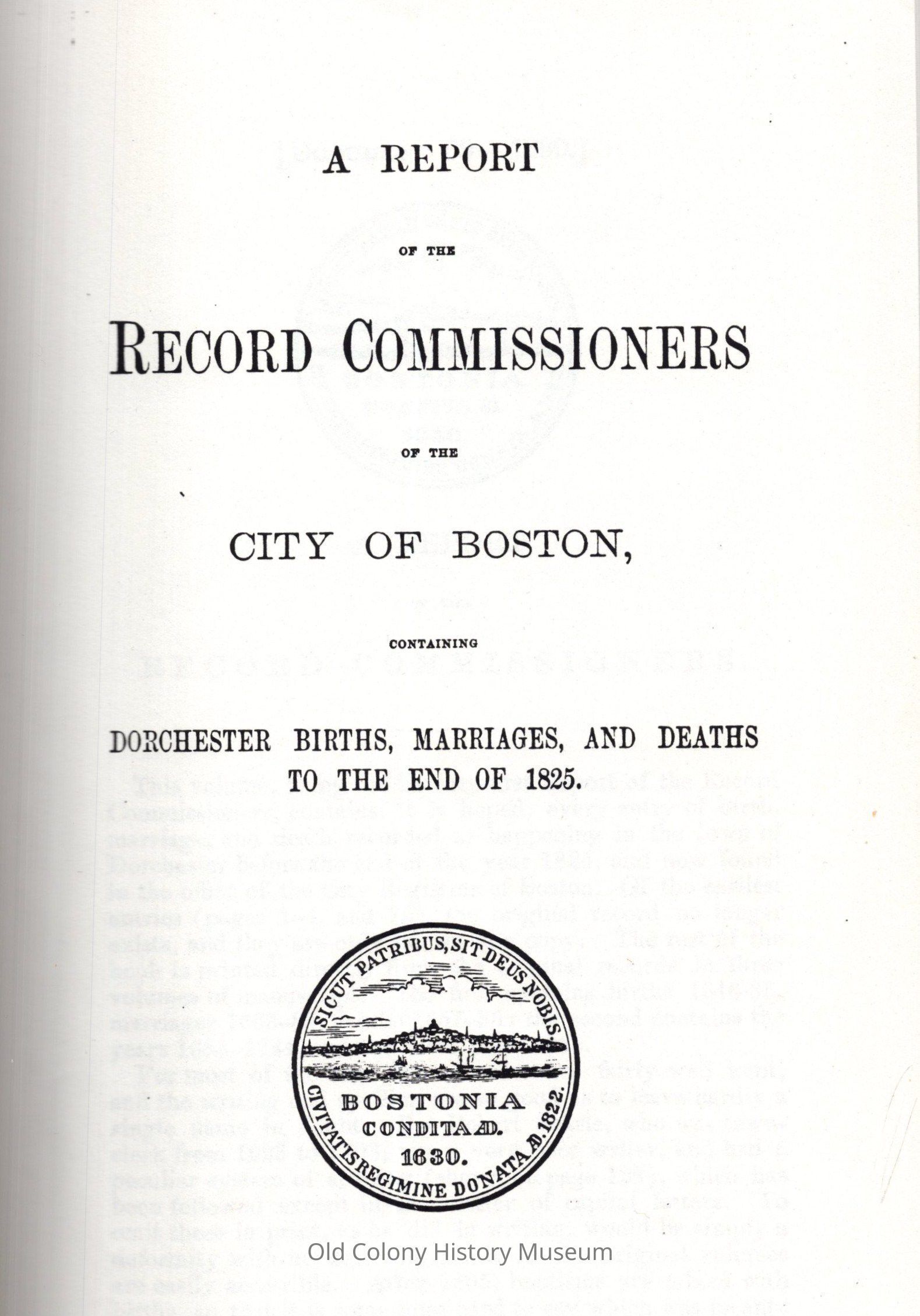Dorchester Births, Marriages, and Deaths to the End of 1825 picture number 1