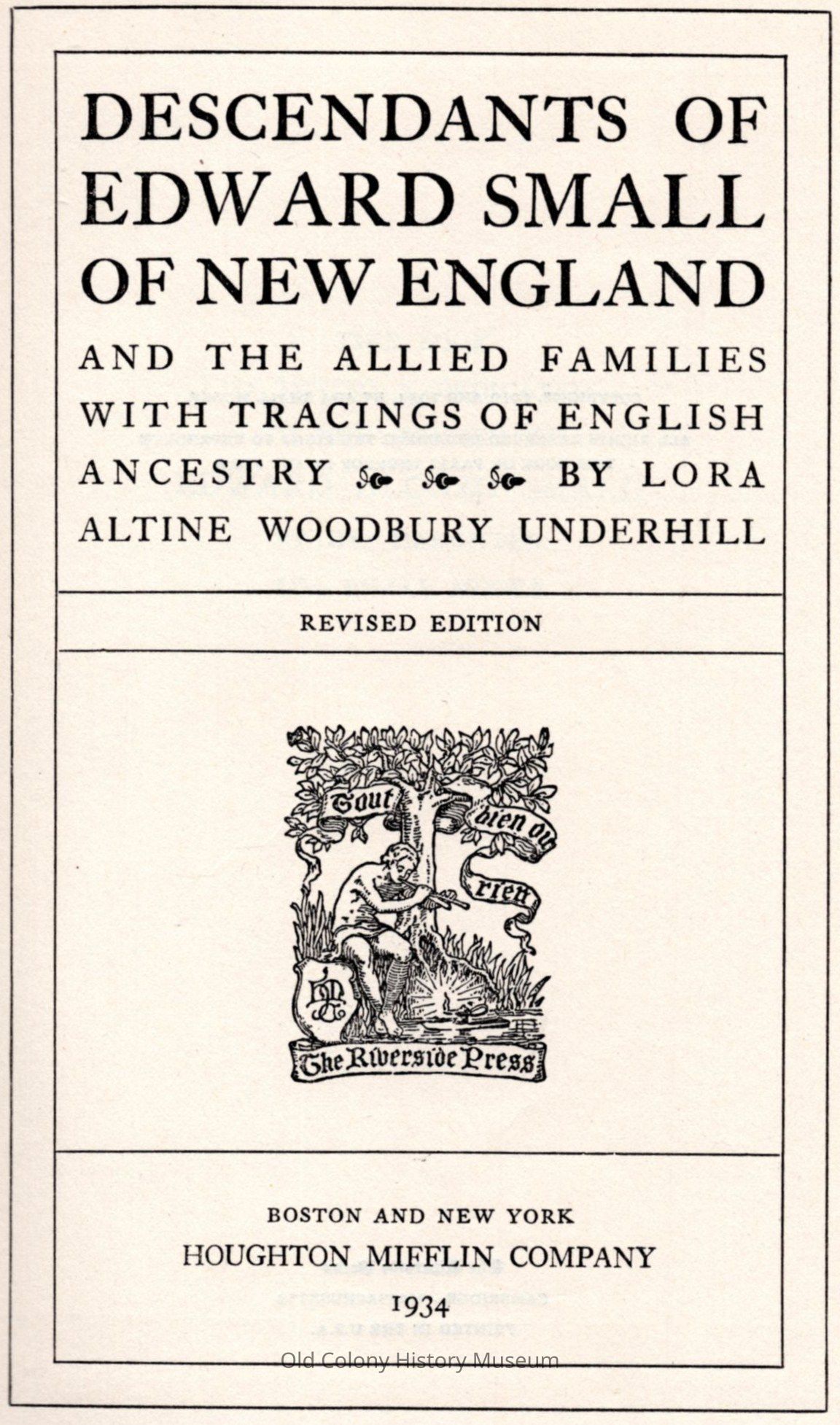 Descendants of Edward Small and Allied Families of New England with Tracings of English Ancestry picture number 1