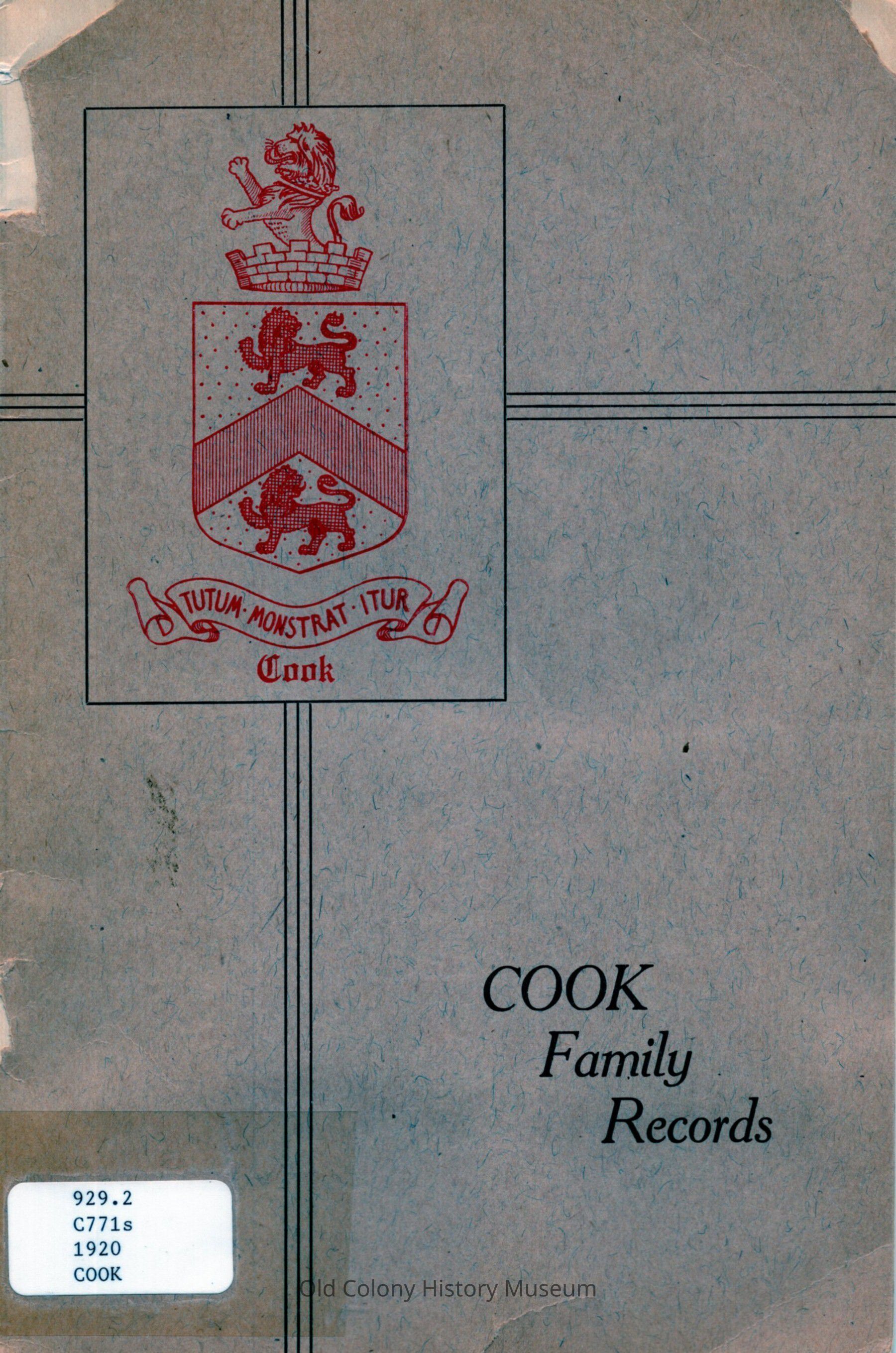 Cook Family Records picture number 1