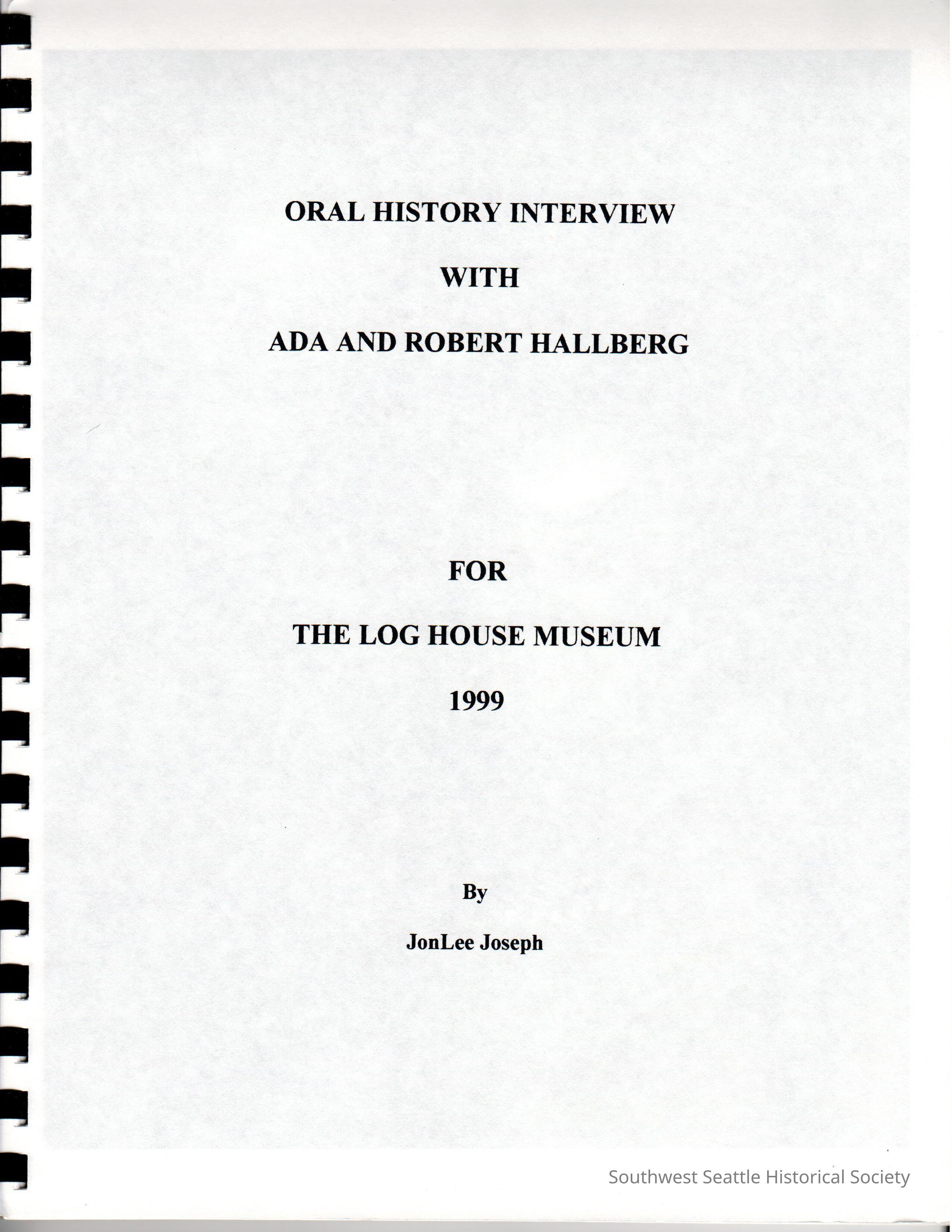 Ada And Robert Hallberg  - Interview 1999