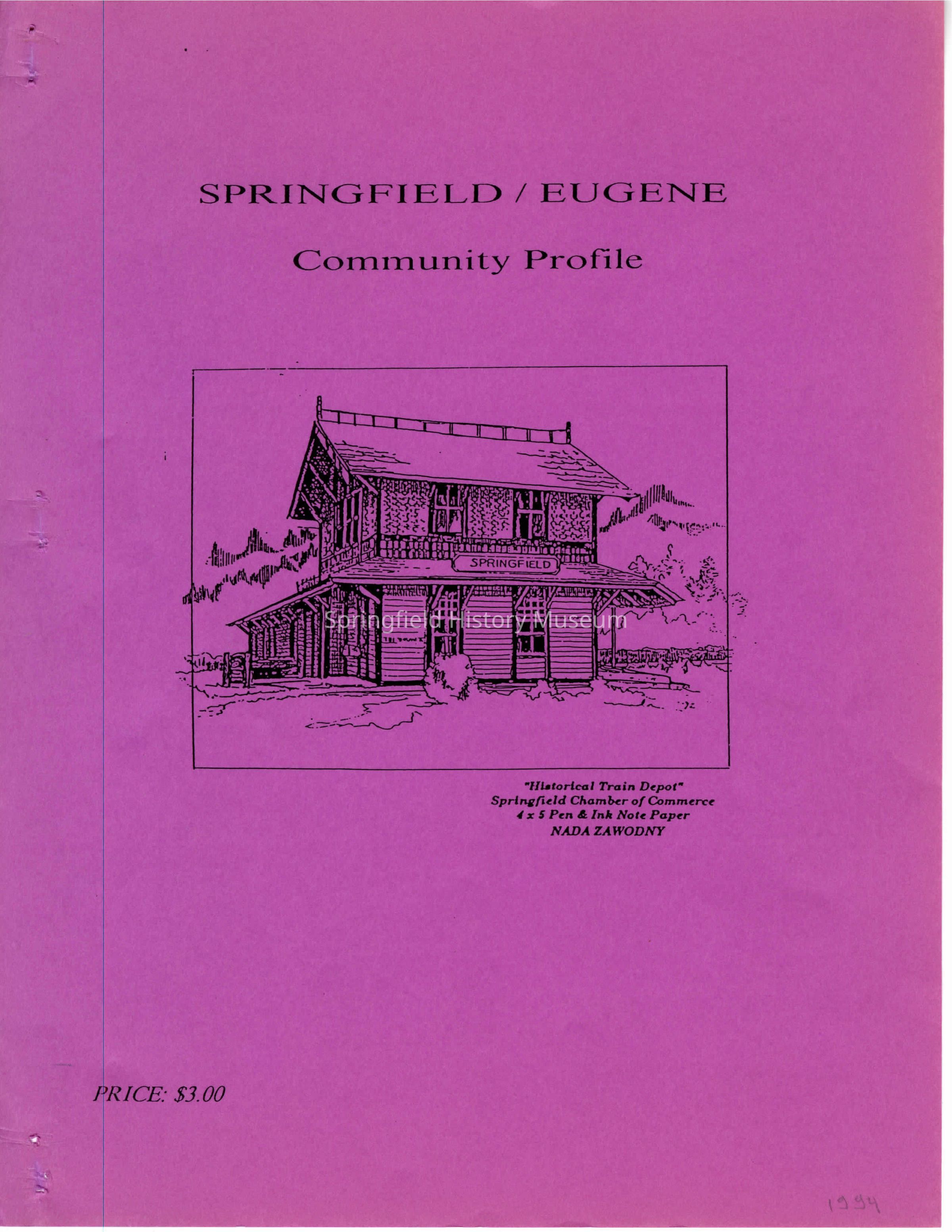 PDF of Springfield and Eugene Community Profile: Click image to open pdf