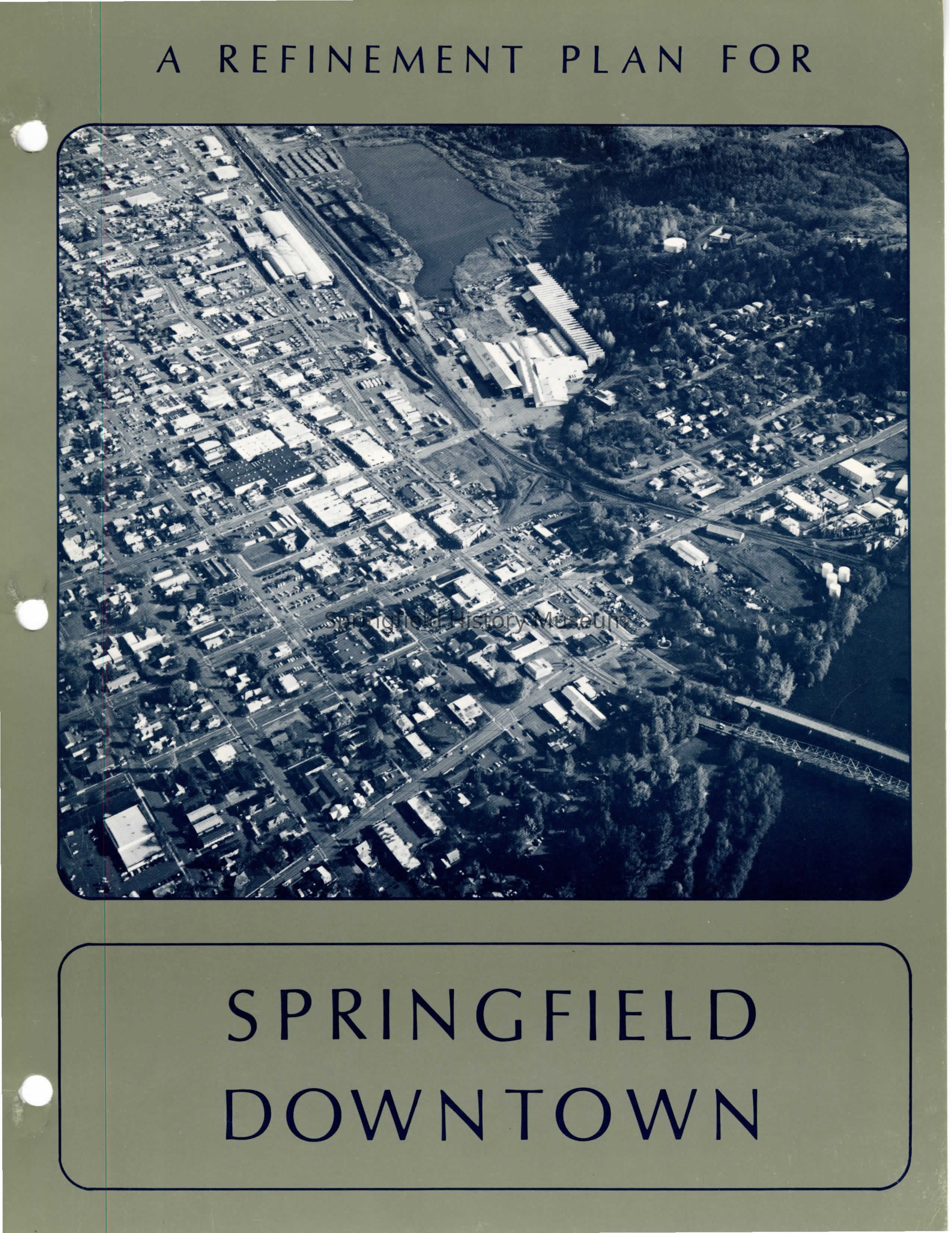 PDF of Springfield Downtown Refinement Plan, 1986: Click image to open pdf