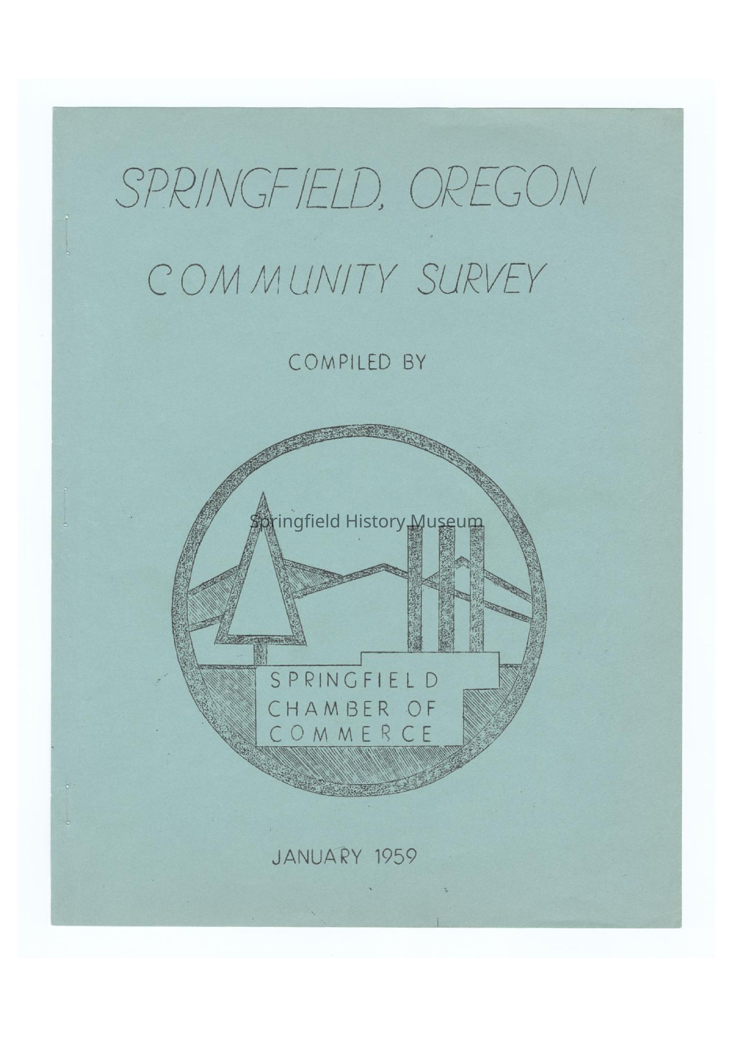 PDF of Springfield Community Survey, 1959: Click image to open PDF