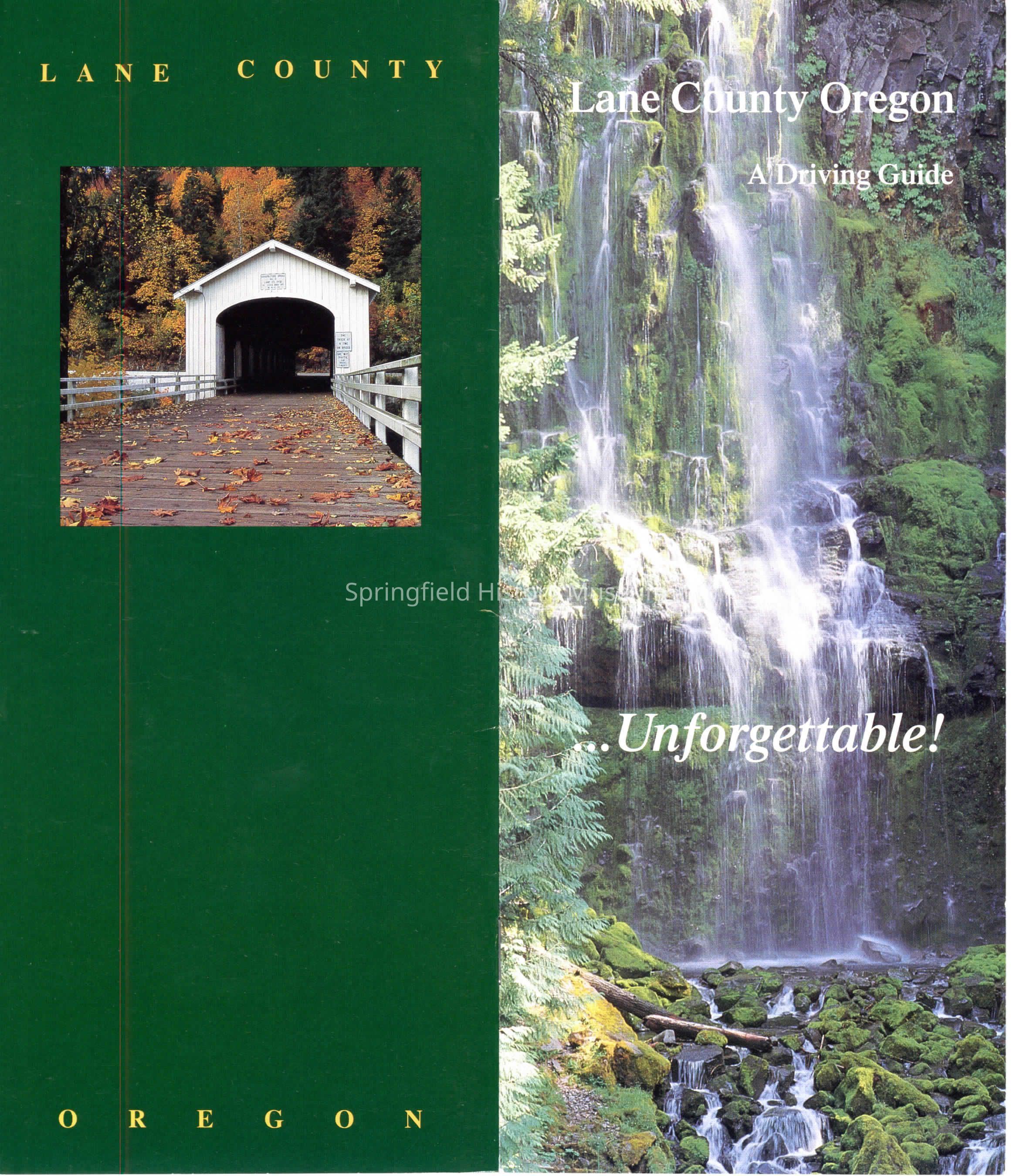 PDF of Lane County Oregon, A Driving Guide, circa 1990: Click image to view pdf