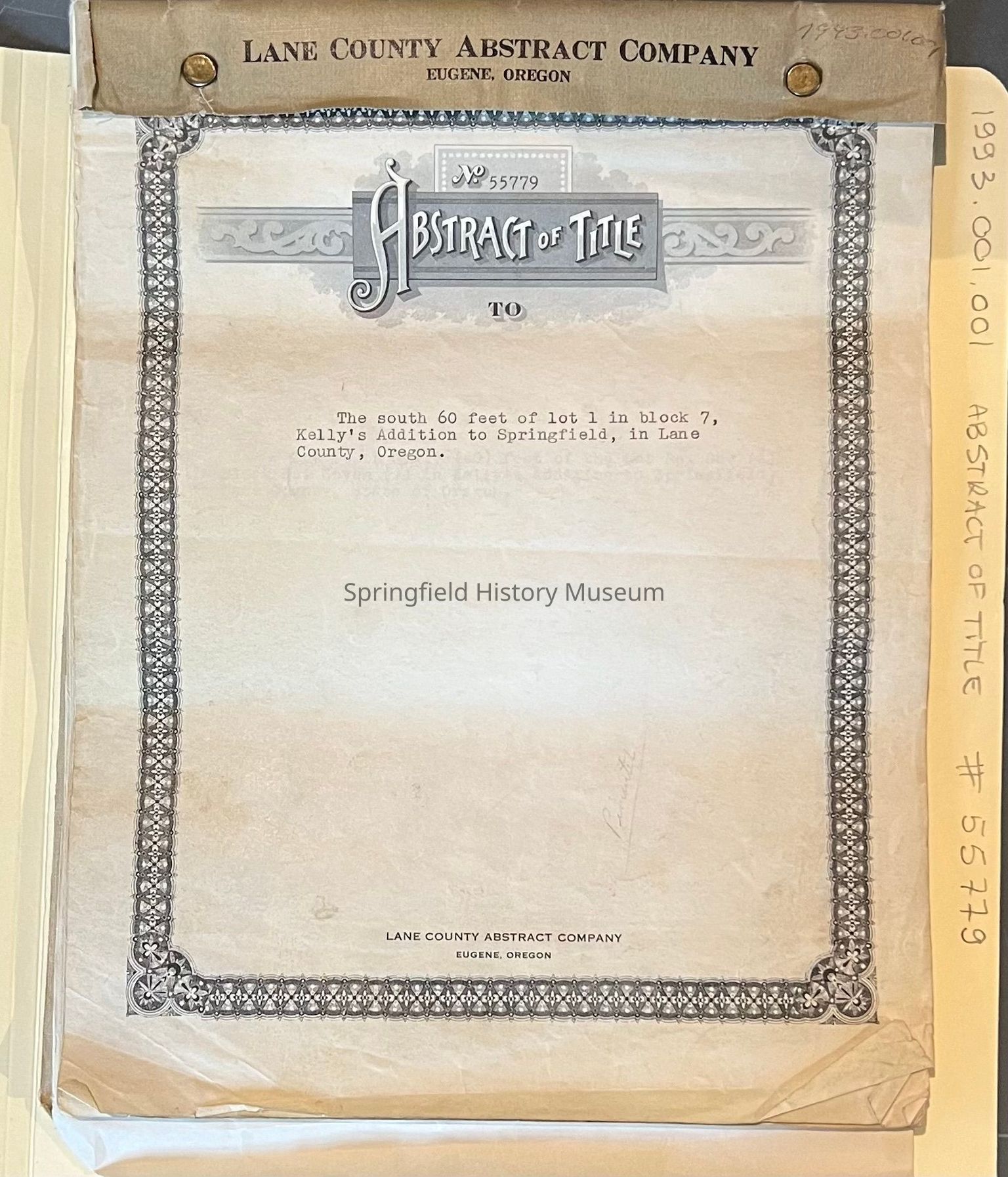 Springfield Abstracts of Title