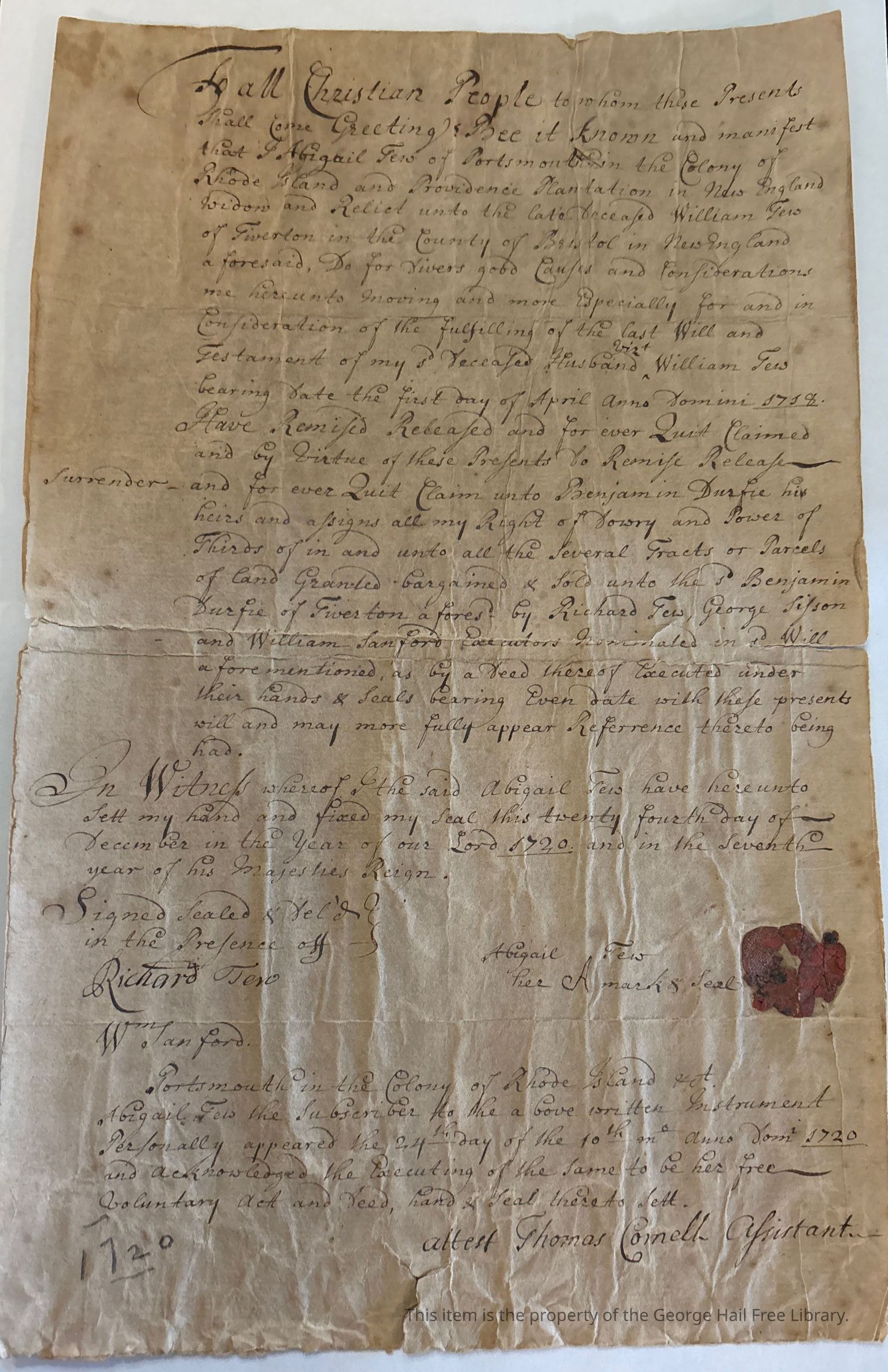 Deeds 1720-1832