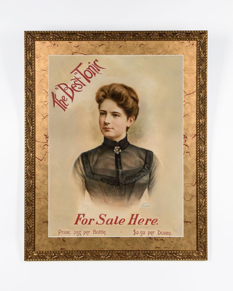 The "Best" Tonic Frances Cleveland Cardboard Sign