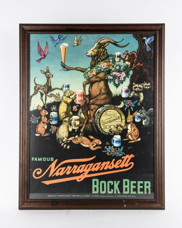 Narragansett Bock Beer Robert Lawson Illustration