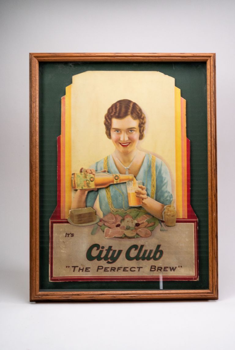City Club "The Perfect Brew" Cardboard Sign