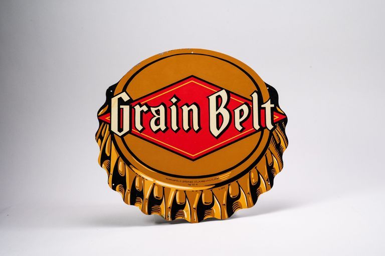 Grain Belt Bottle Cap Tin Sign