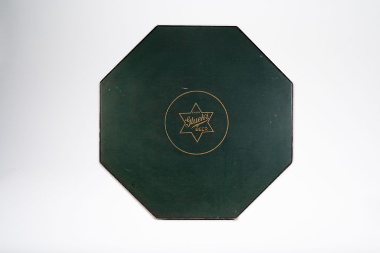 Gluek's Beer Wooden Octagon Folding Table