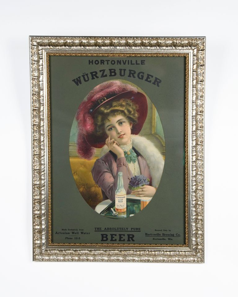 Wurzburger Beer "The Absolutely Pure" Paper Sign