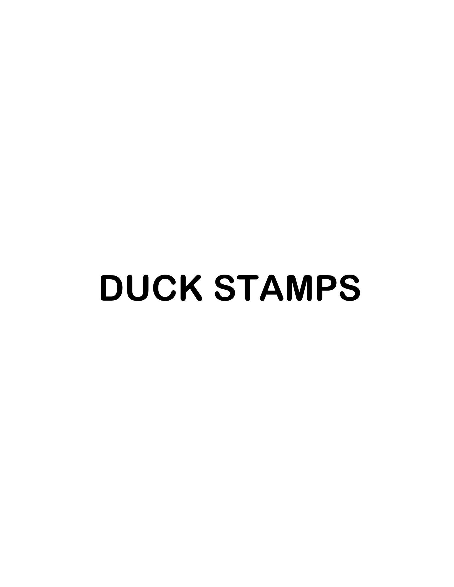 Duck Stamps