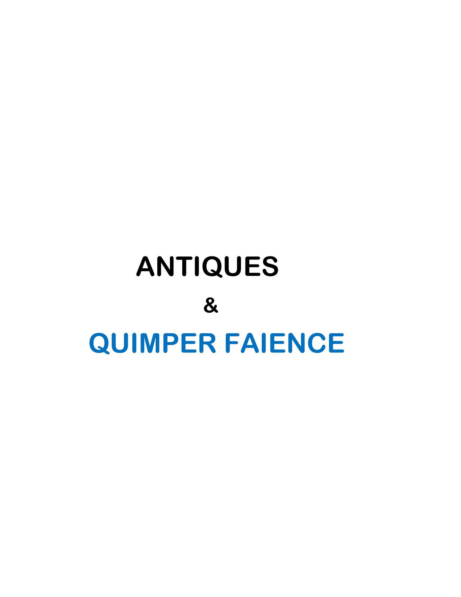 Antiques & Quimper