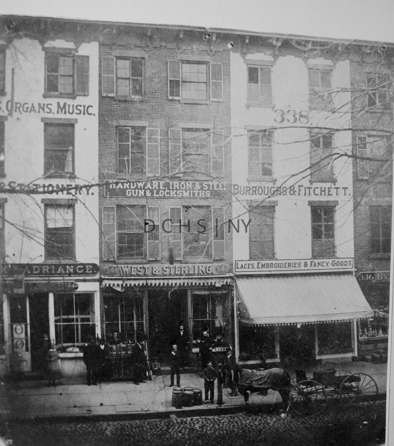 West & Sterling store at 340 Main Street, Poughkeepsie, 1869
