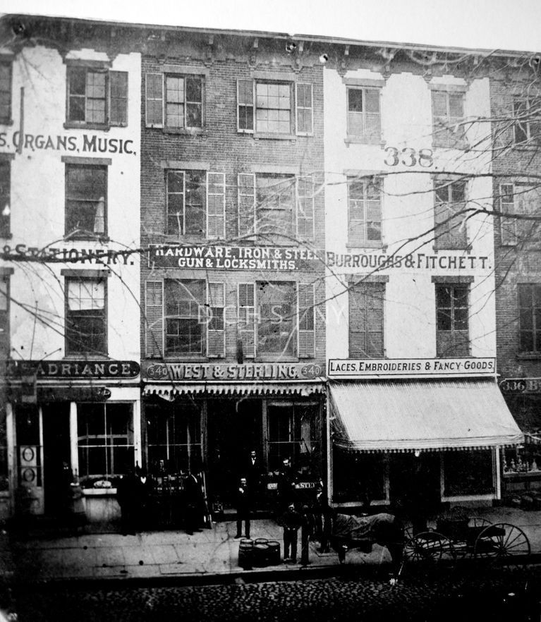 West & Sterling store at 340 Main Street, Poughkeepsie, 1869
