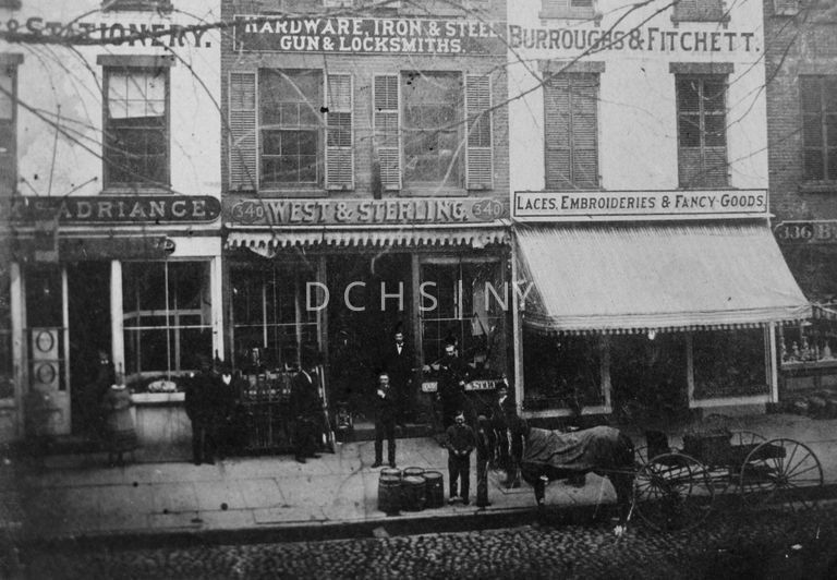 West & Sterling store at 340 Main Street, Poughkeepsie, 1869