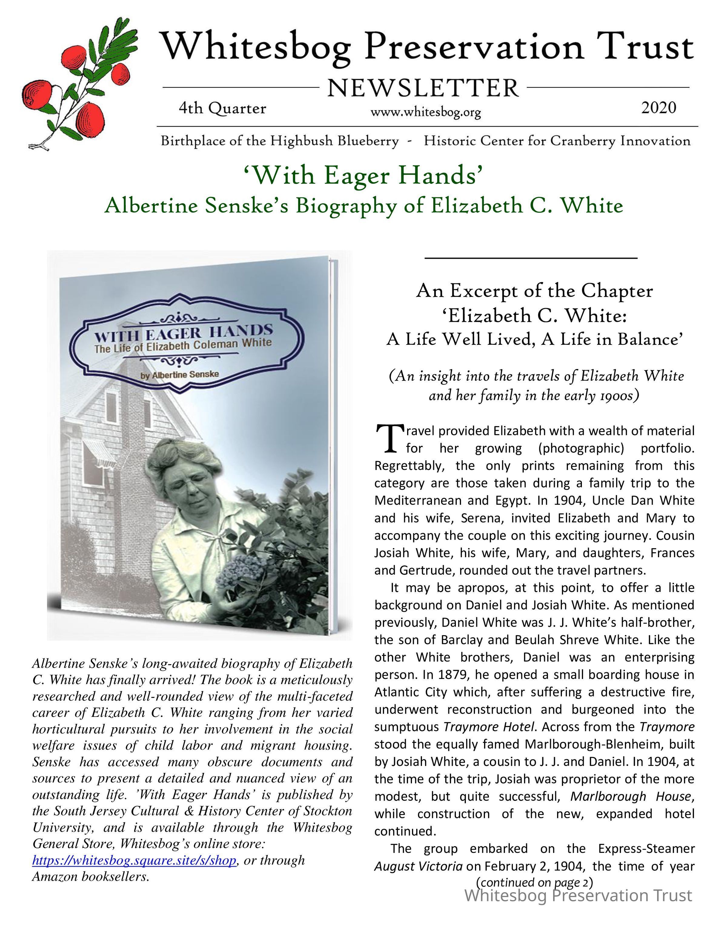 The Whitesbog Preservation Trust Newsletter picture number 1