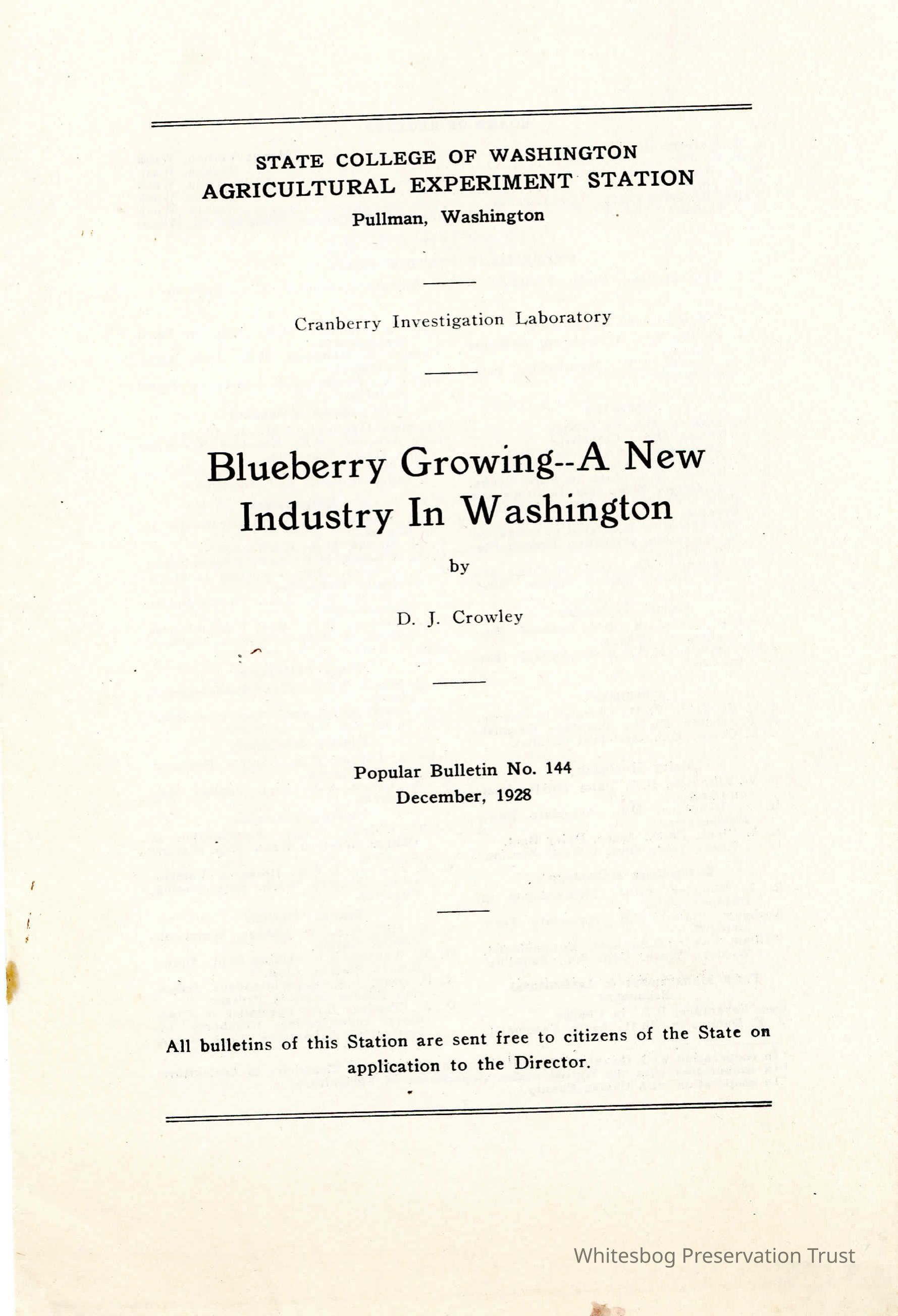 Blueberry Growing: A New Industry For Washington picture number 1