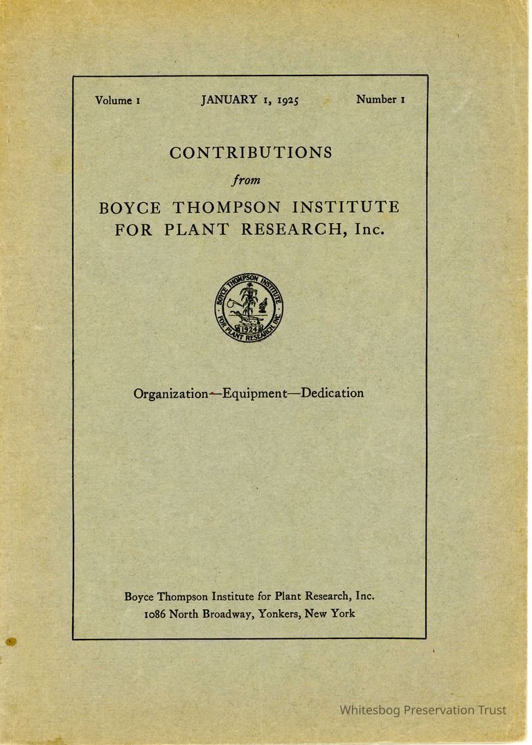          Contributions from Boyce Thompson Institute for Plant Research picture number 1
   