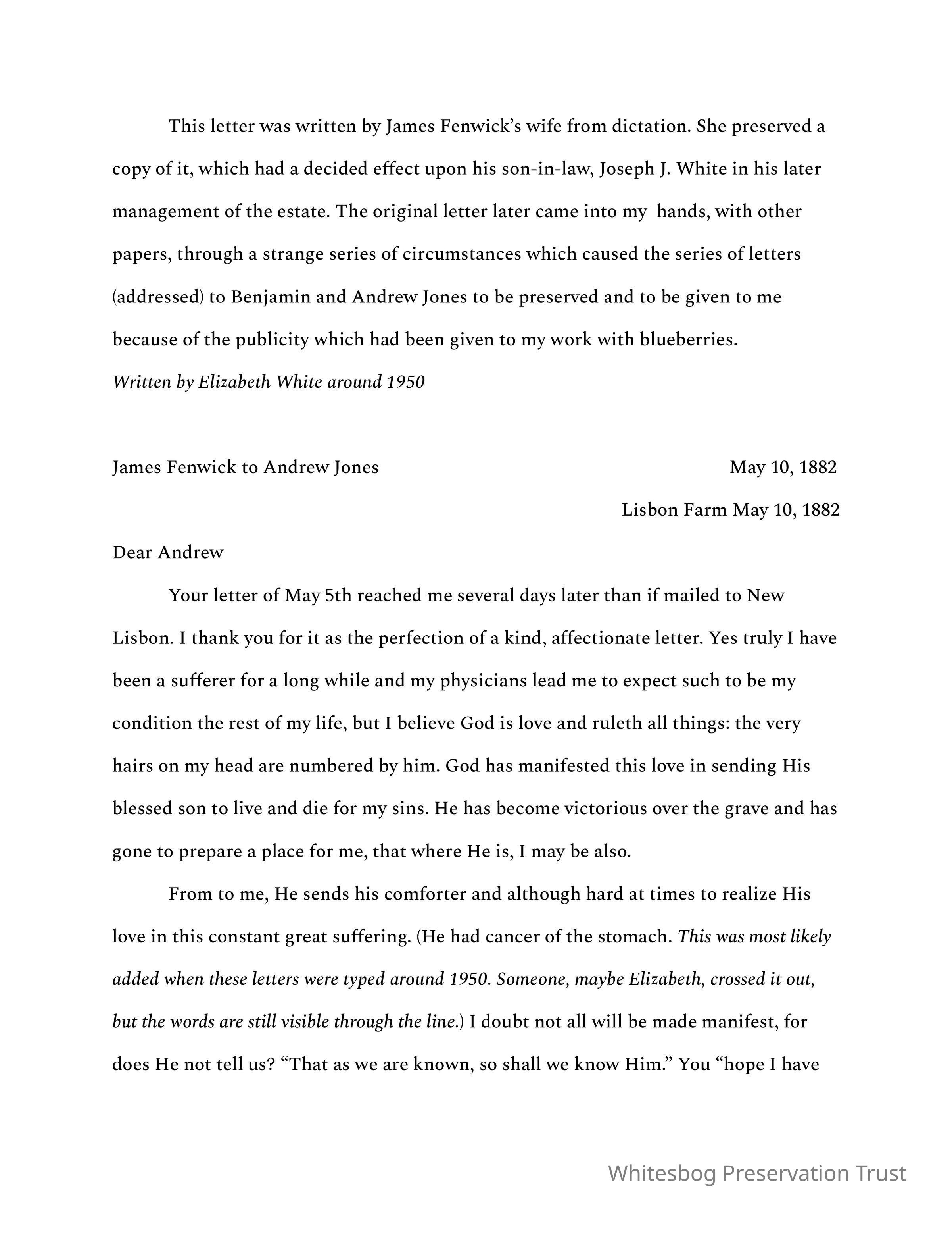 James Fenwick to Andrew Jones - May 10, 1882 picture number 1
