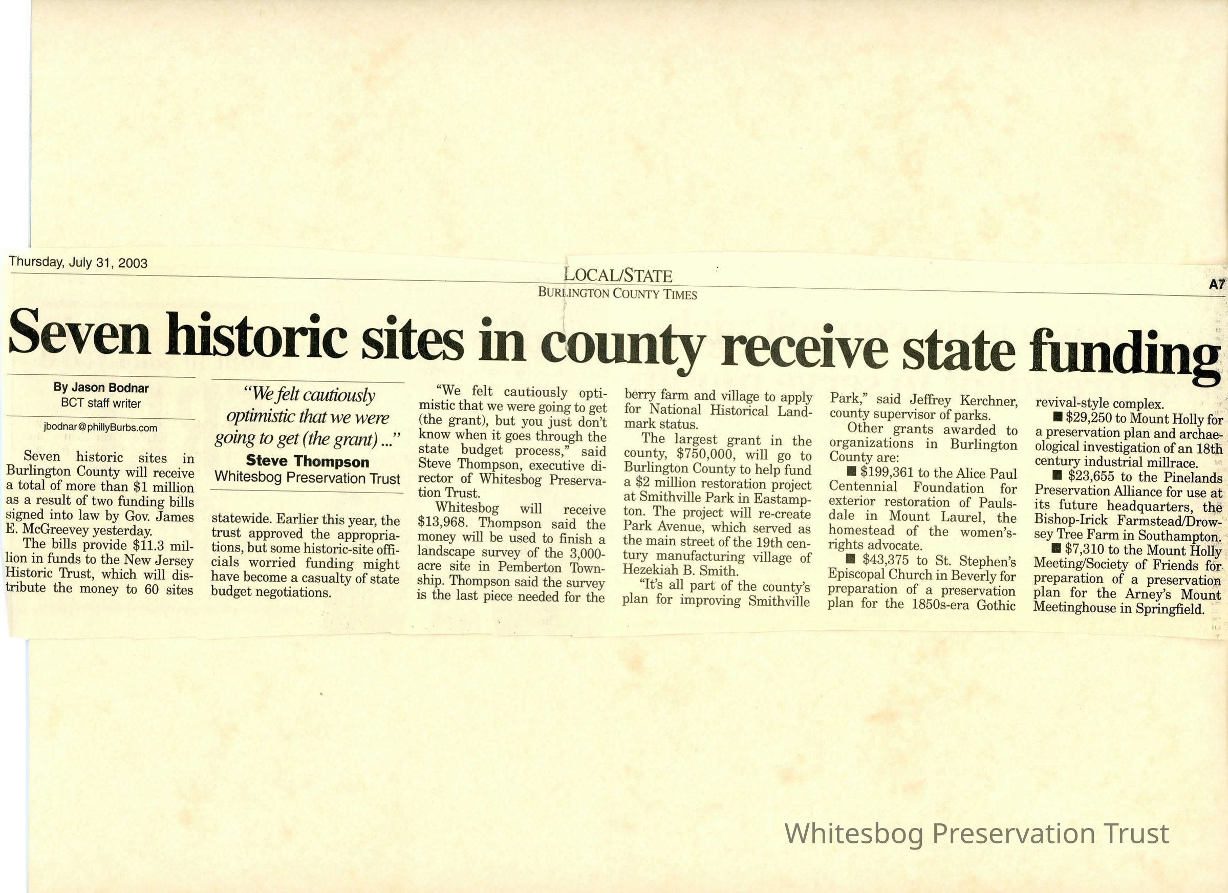          Burlington County Times picture number 1
   