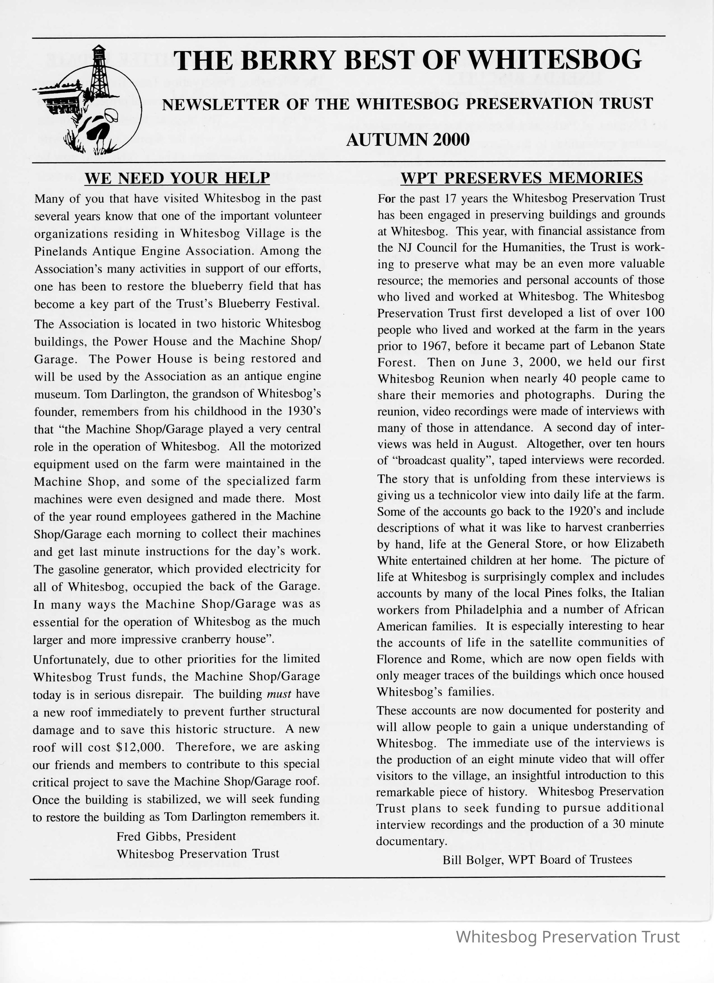The Whitesbog Preservation Trust Newsletter - The Berry Best of Whitesbog picture number 1