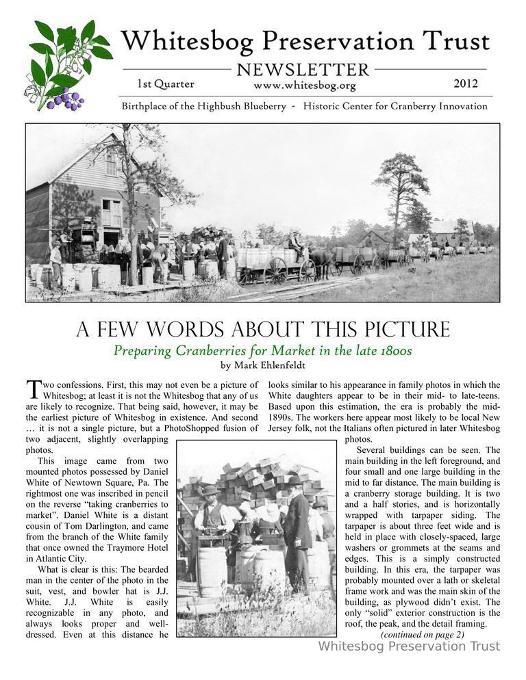          The Whitesbog Preservation Trust Newsletter picture number 1
   