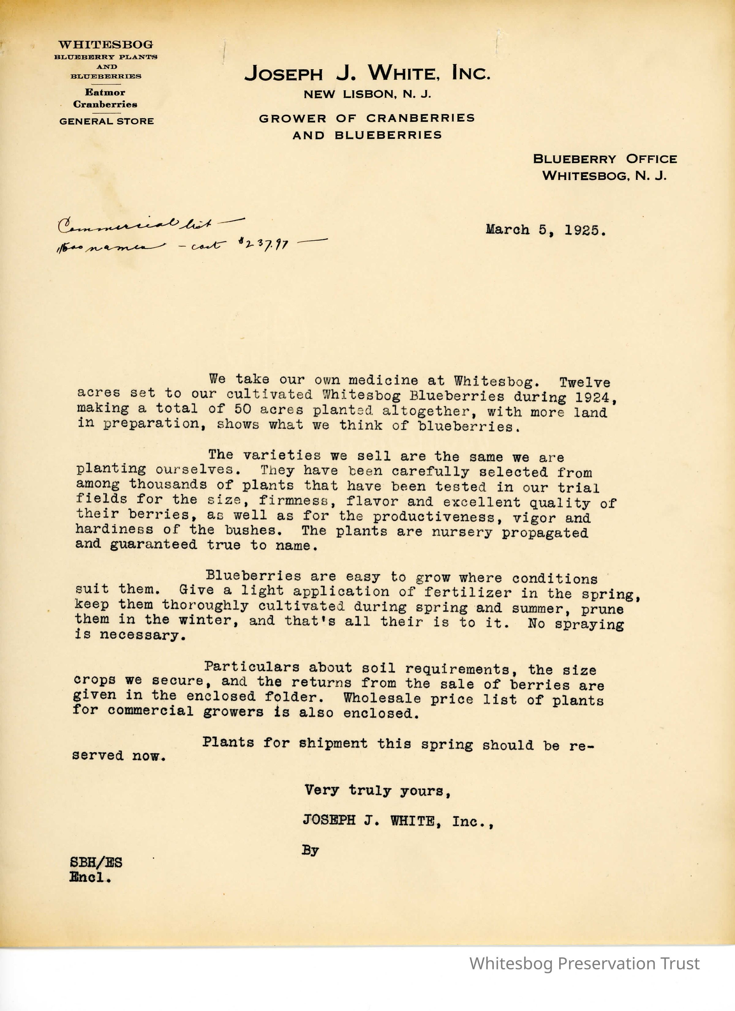 A Series of Letters from J.J. White Inc. picture number 1