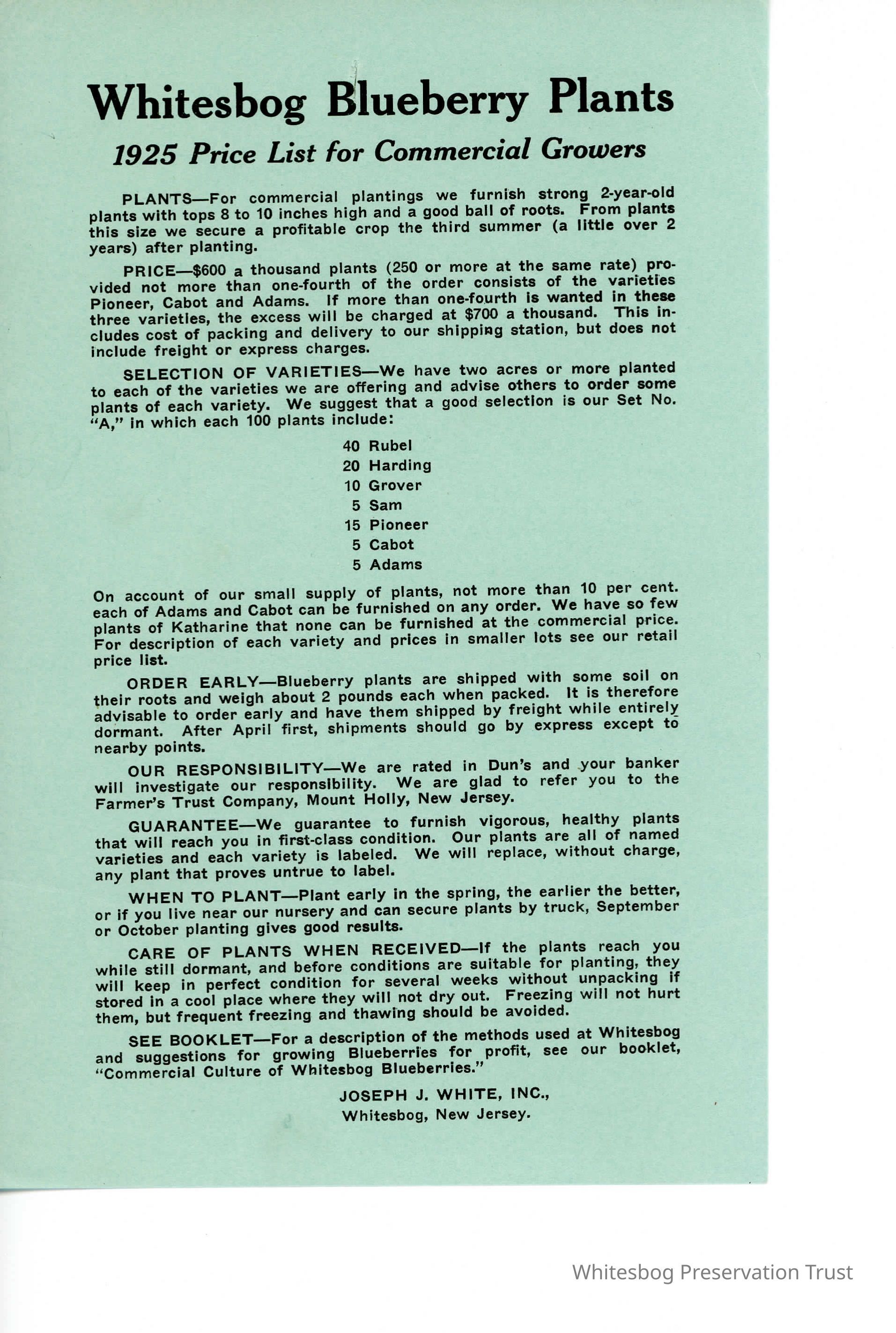          Price List for Commercial Growers picture number 1
   